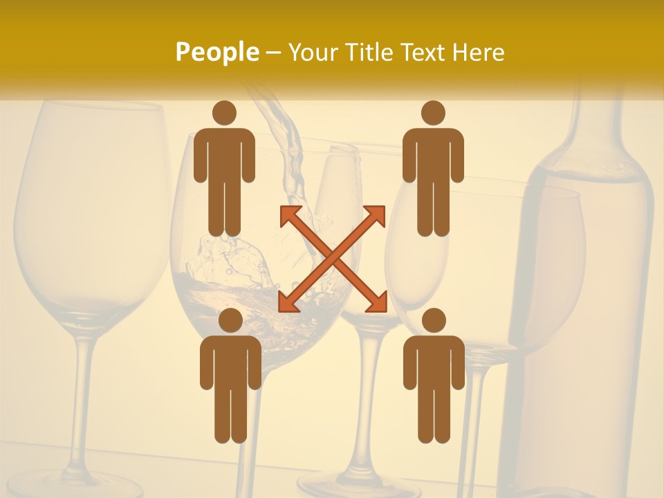 A Bottle Of Wine Is Being Poured Into Wine Glasses PowerPoint Template