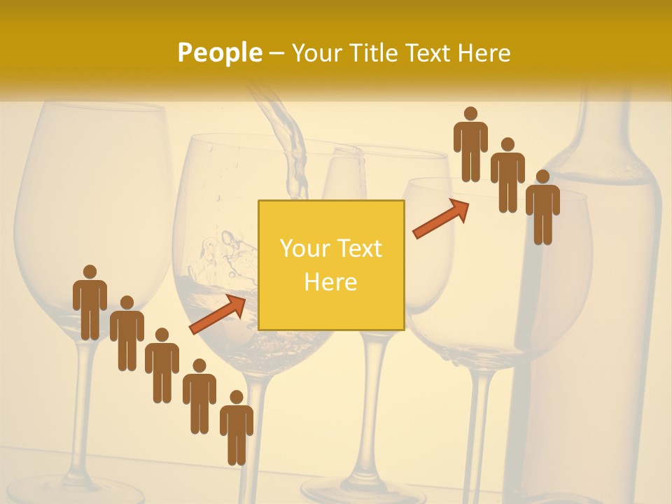 A Bottle Of Wine Is Being Poured Into Wine Glasses PowerPoint Template