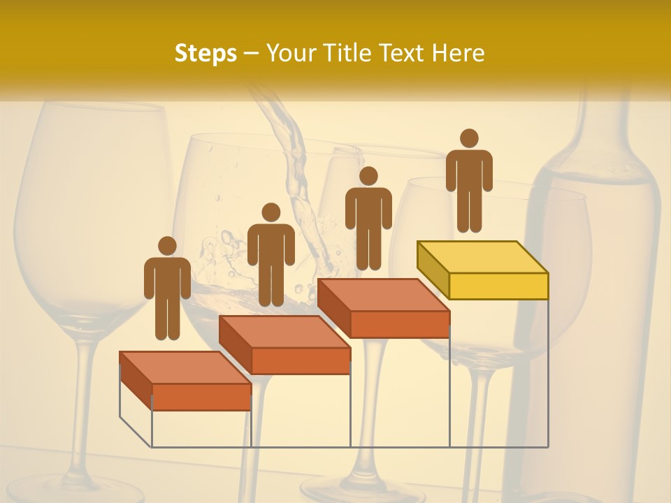 A Bottle Of Wine Is Being Poured Into Wine Glasses PowerPoint Template