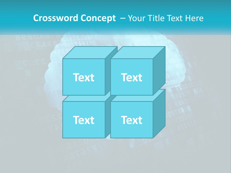 A Keyhole In The Middle Of A Cloud With Numbers In The Background PowerPoint Template