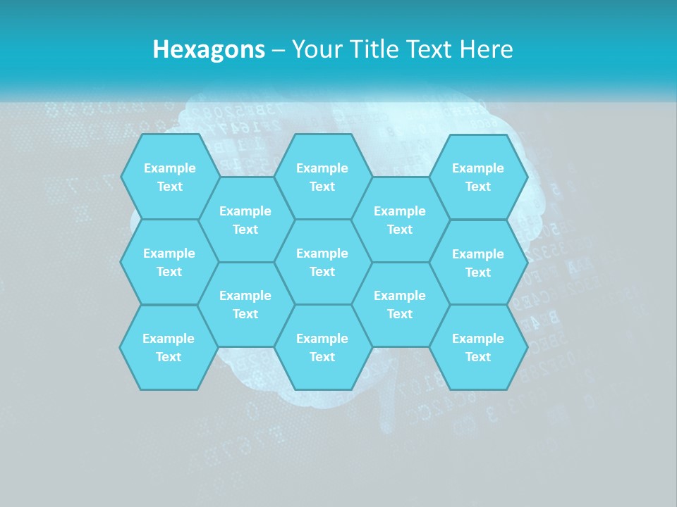 A Keyhole In The Middle Of A Cloud With Numbers In The Background PowerPoint Template