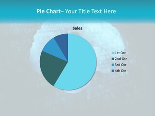 A Keyhole In The Middle Of A Cloud With Numbers In The Background PowerPoint Template