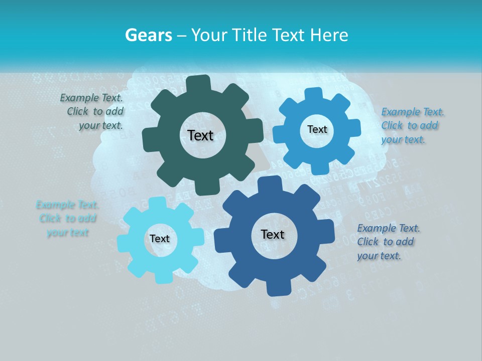 A Keyhole In The Middle Of A Cloud With Numbers In The Background PowerPoint Template
