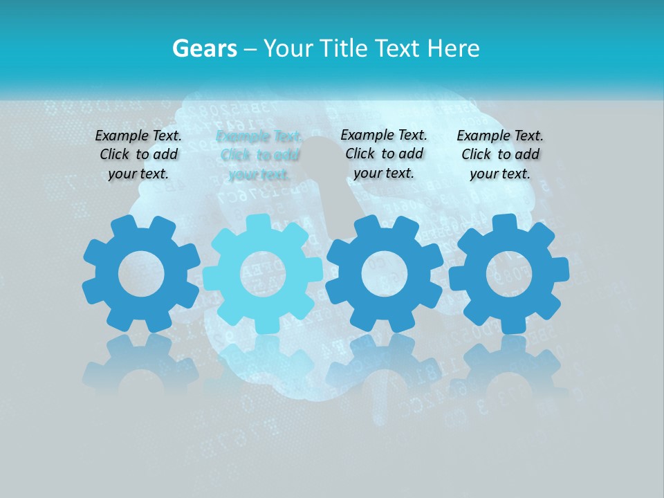 A Keyhole In The Middle Of A Cloud With Numbers In The Background PowerPoint Template