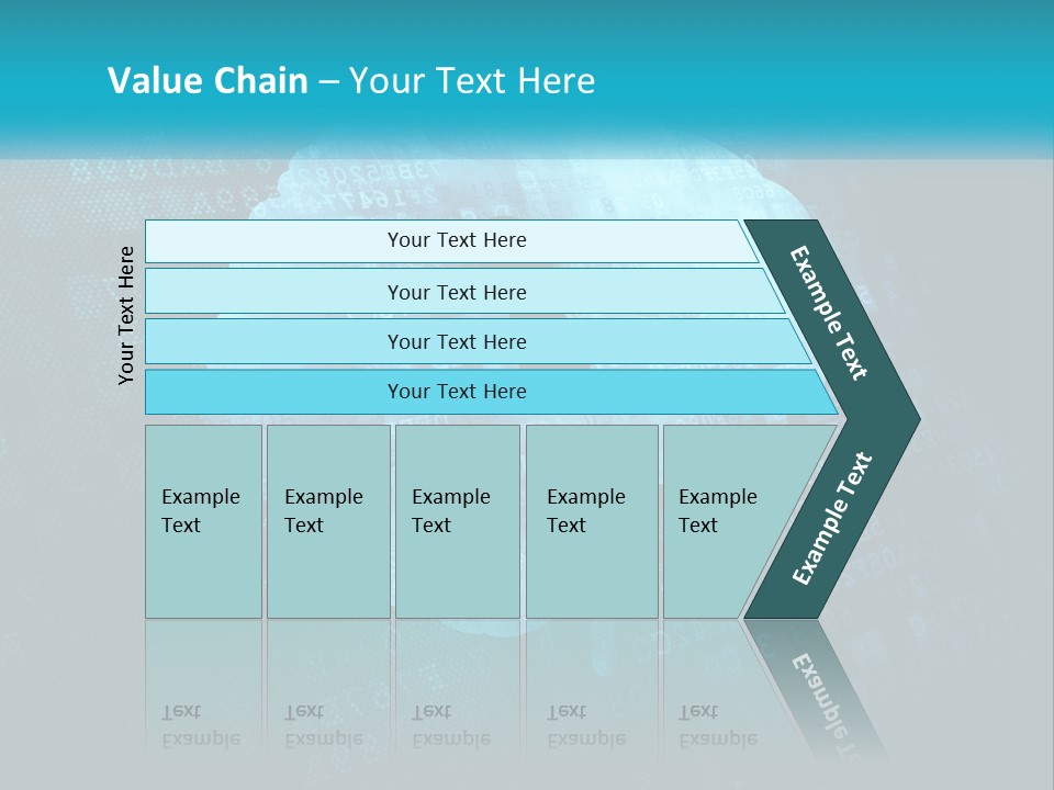 A Keyhole In The Middle Of A Cloud With Numbers In The Background PowerPoint Template