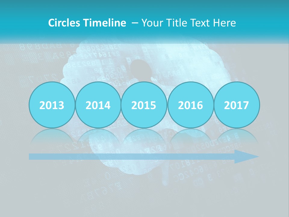A Keyhole In The Middle Of A Cloud With Numbers In The Background PowerPoint Template