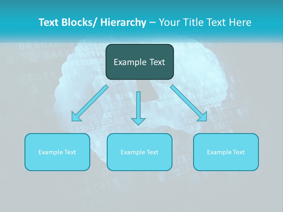 A Keyhole In The Middle Of A Cloud With Numbers In The Background PowerPoint Template