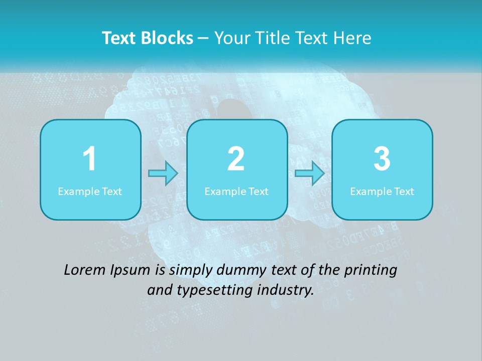A Keyhole In The Middle Of A Cloud With Numbers In The Background PowerPoint Template