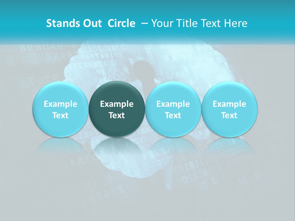 A Keyhole In The Middle Of A Cloud With Numbers In The Background PowerPoint Template