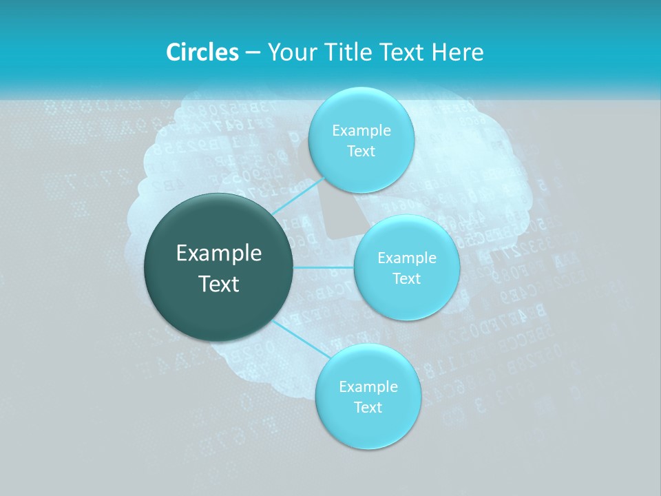 A Keyhole In The Middle Of A Cloud With Numbers In The Background PowerPoint Template