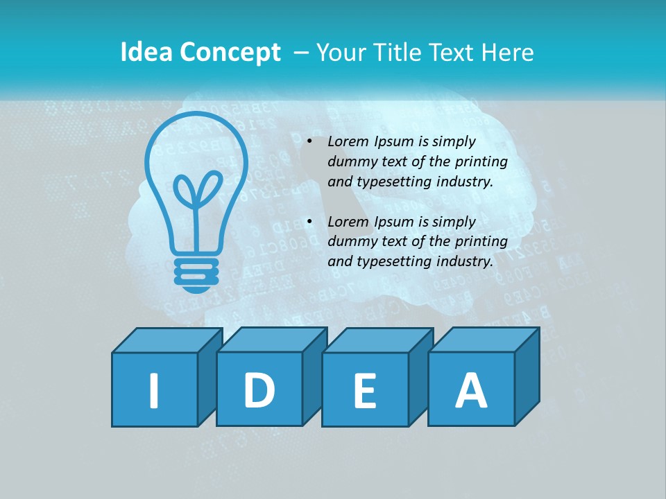 A Keyhole In The Middle Of A Cloud With Numbers In The Background PowerPoint Template
