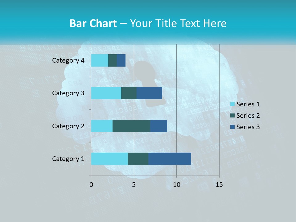 A Keyhole In The Middle Of A Cloud With Numbers In The Background PowerPoint Template