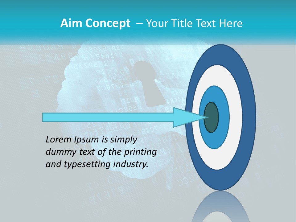 A Keyhole In The Middle Of A Cloud With Numbers In The Background PowerPoint Template