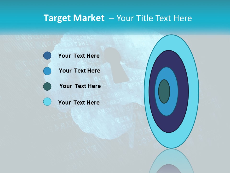 A Keyhole In The Middle Of A Cloud With Numbers In The Background PowerPoint Template
