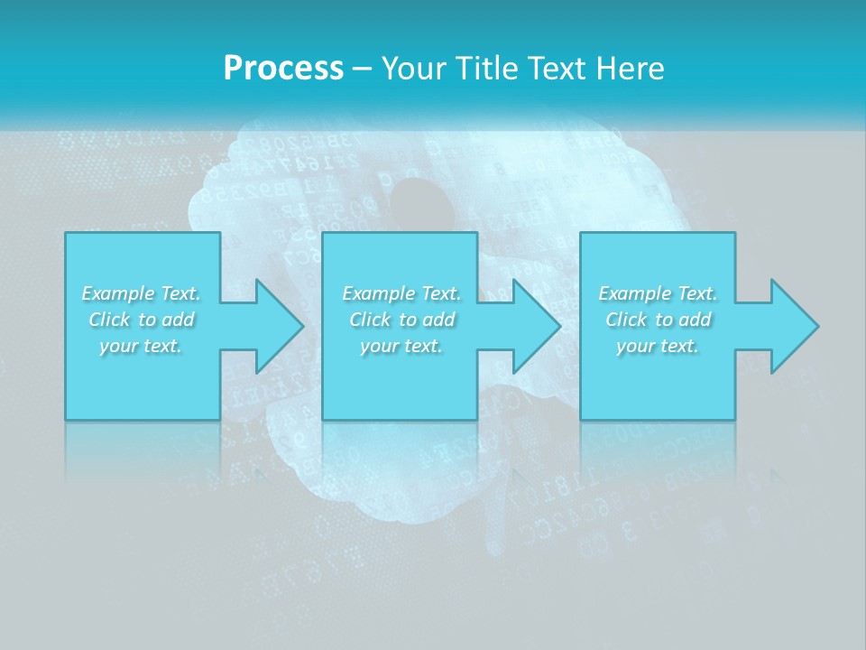 A Keyhole In The Middle Of A Cloud With Numbers In The Background PowerPoint Template