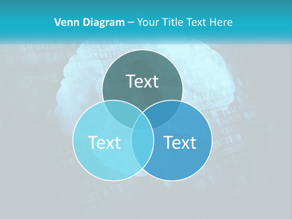 A Keyhole In The Middle Of A Cloud With Numbers In The Background PowerPoint Template