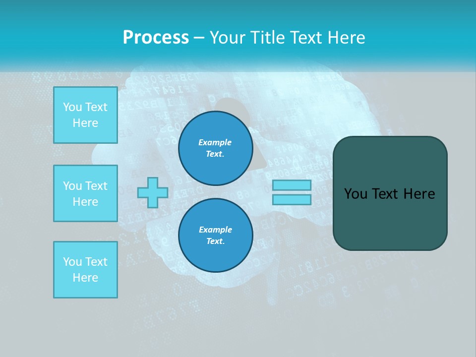 A Keyhole In The Middle Of A Cloud With Numbers In The Background PowerPoint Template