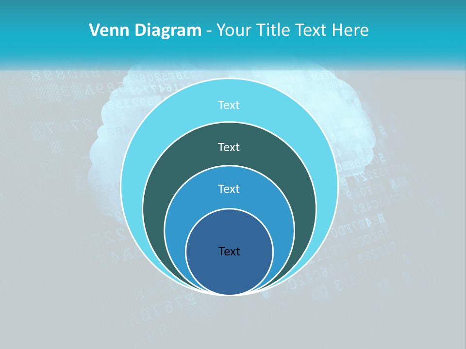 A Keyhole In The Middle Of A Cloud With Numbers In The Background PowerPoint Template