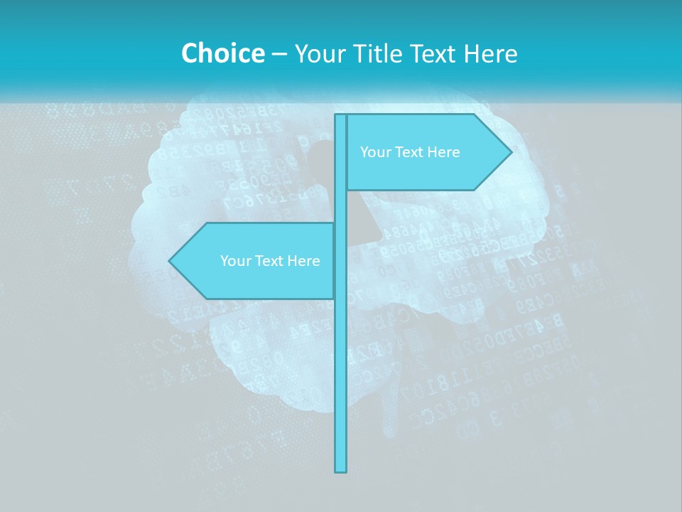 A Keyhole In The Middle Of A Cloud With Numbers In The Background PowerPoint Template