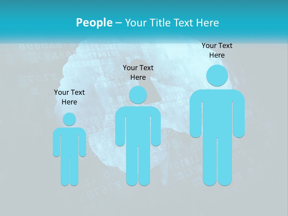 A Keyhole In The Middle Of A Cloud With Numbers In The Background PowerPoint Template