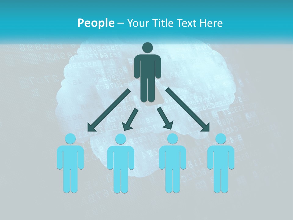 A Keyhole In The Middle Of A Cloud With Numbers In The Background PowerPoint Template