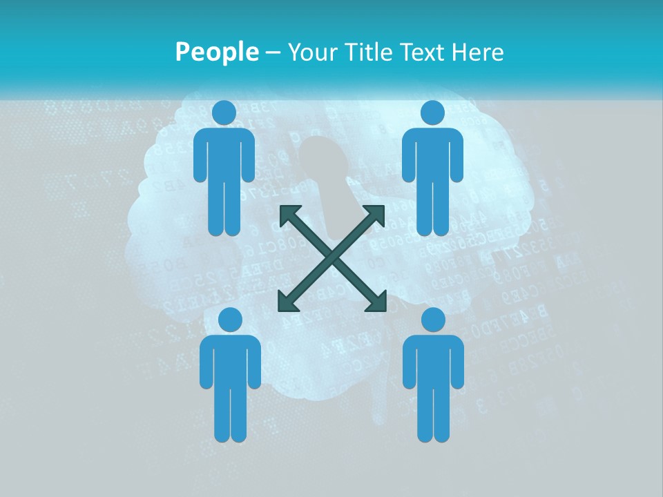 A Keyhole In The Middle Of A Cloud With Numbers In The Background PowerPoint Template