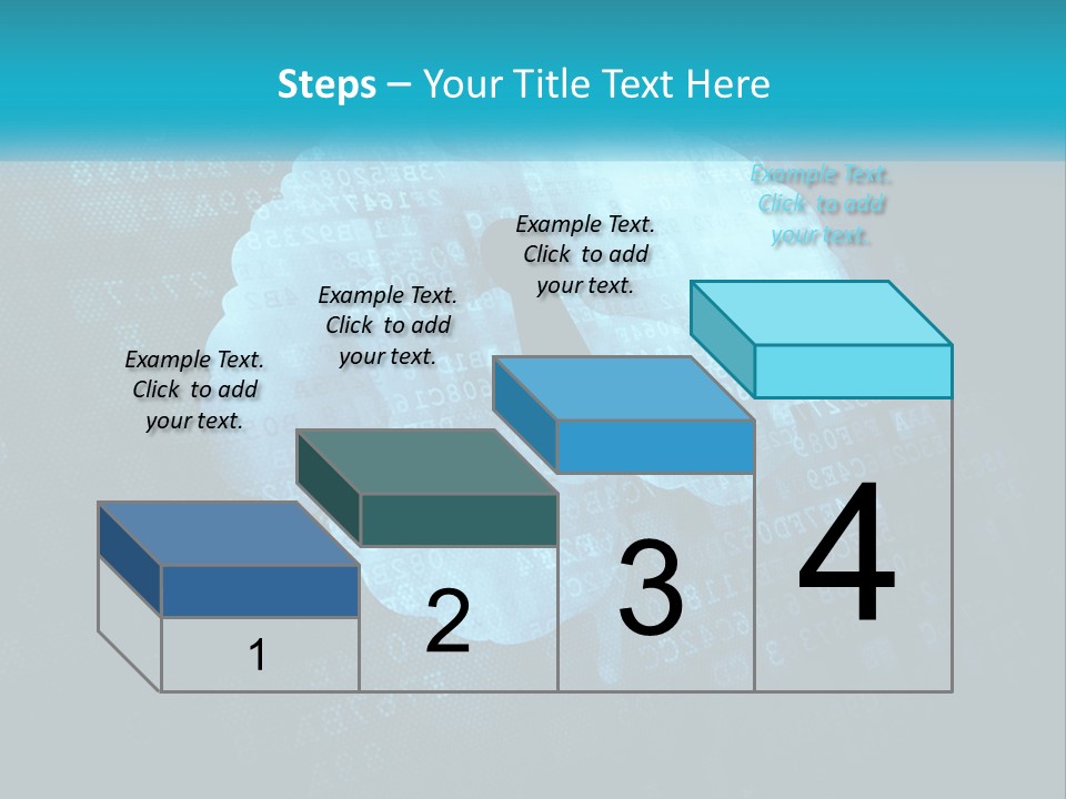 A Keyhole In The Middle Of A Cloud With Numbers In The Background PowerPoint Template