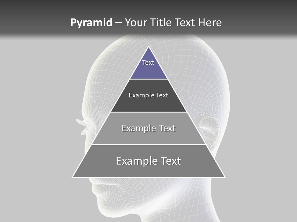 A 3D Image Of A Human Head With A Black Background PowerPoint Template