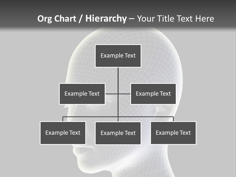 A 3D Image Of A Human Head With A Black Background PowerPoint Template