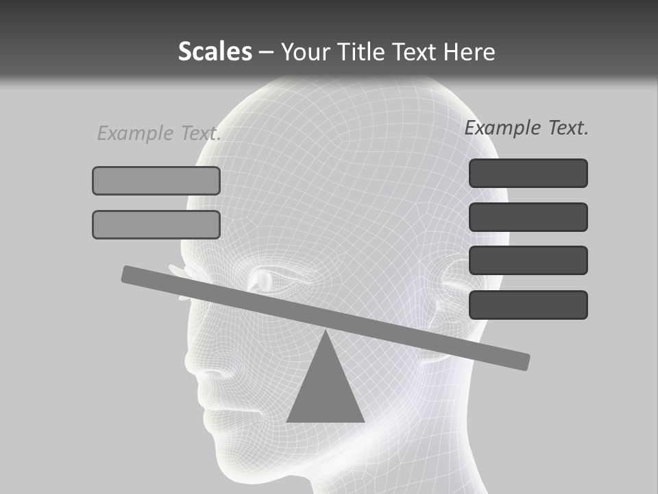 A 3D Image Of A Human Head With A Black Background PowerPoint Template