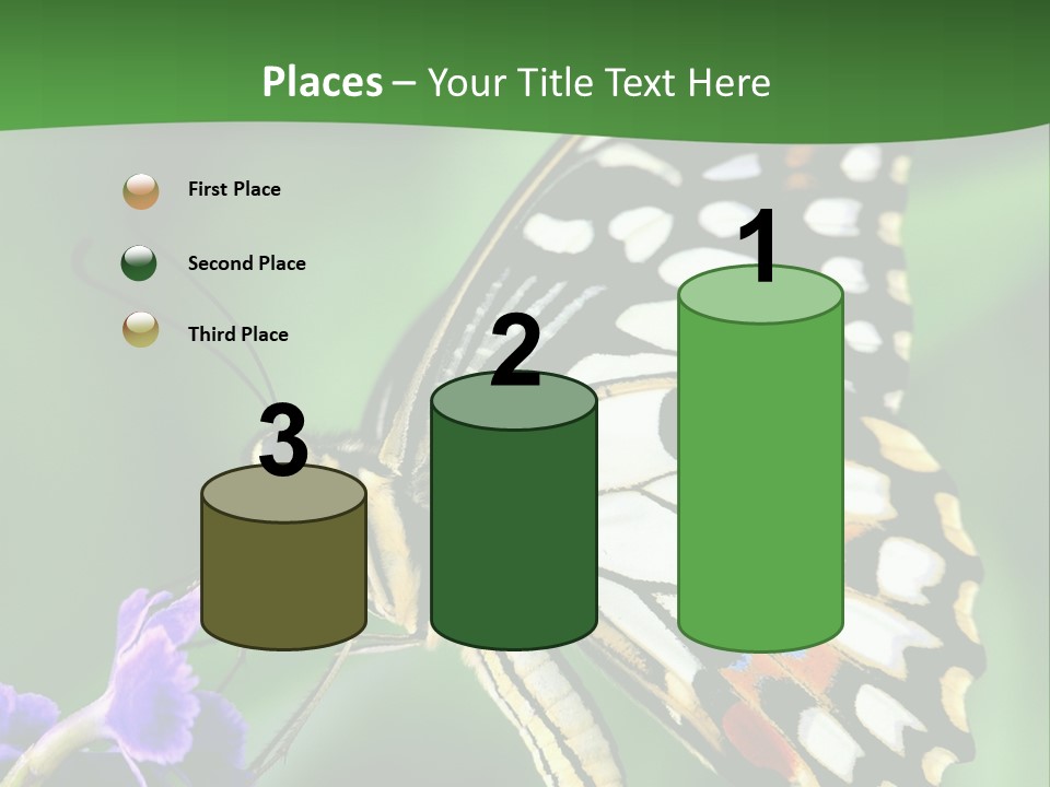 A Butterfly Sitting On Top Of A Purple Flower PowerPoint Template