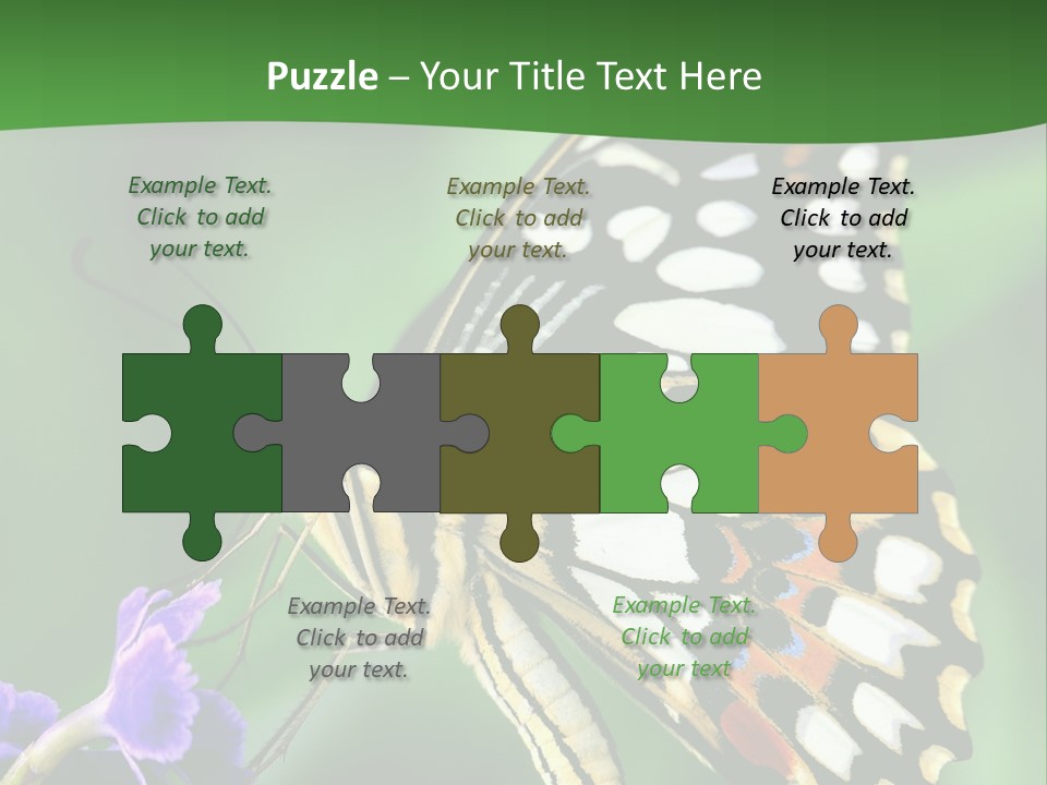 A Butterfly Sitting On Top Of A Purple Flower PowerPoint Template