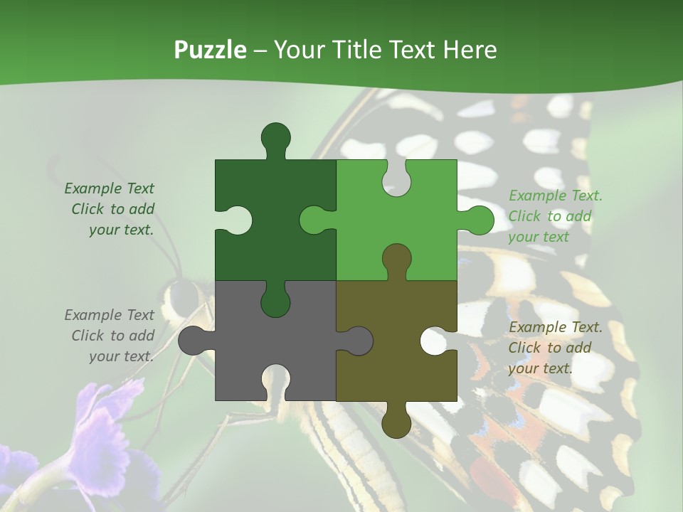 A Butterfly Sitting On Top Of A Purple Flower PowerPoint Template