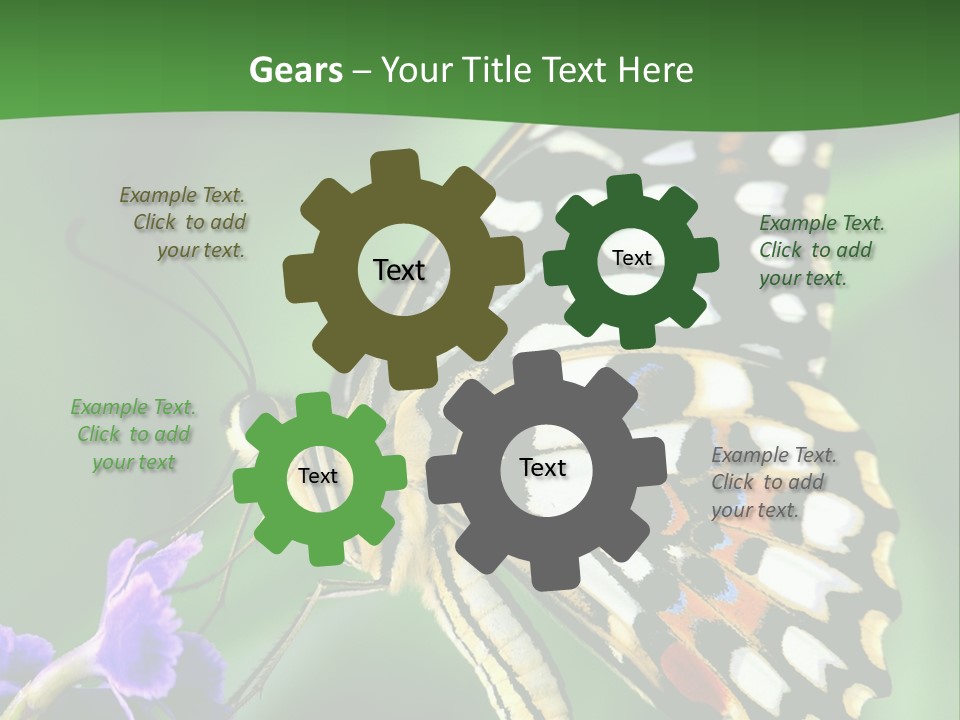 A Butterfly Sitting On Top Of A Purple Flower PowerPoint Template