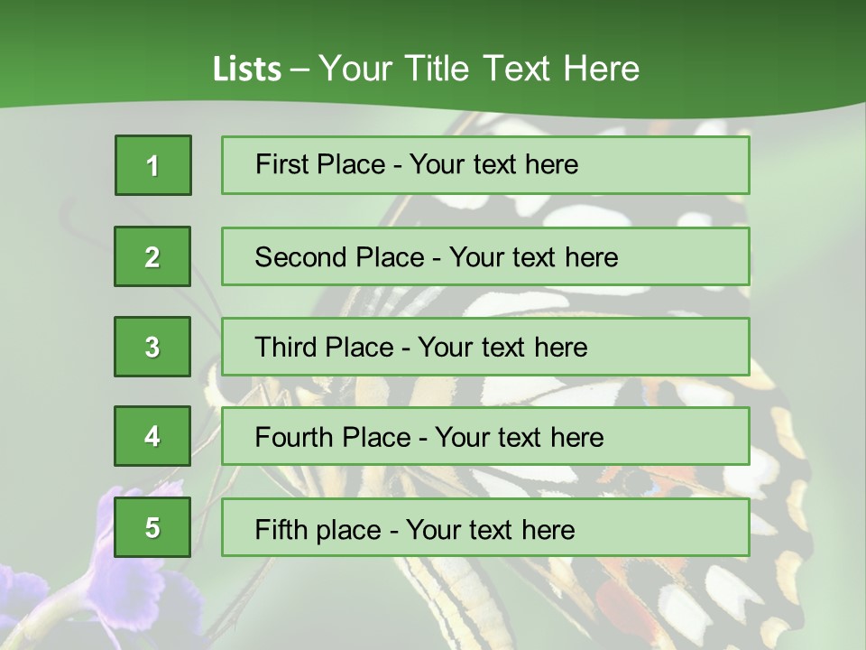 A Butterfly Sitting On Top Of A Purple Flower PowerPoint Template