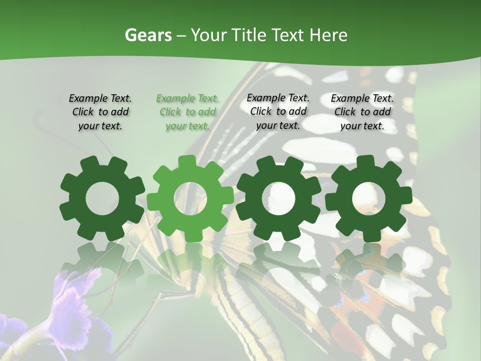 A Butterfly Sitting On Top Of A Purple Flower PowerPoint Template