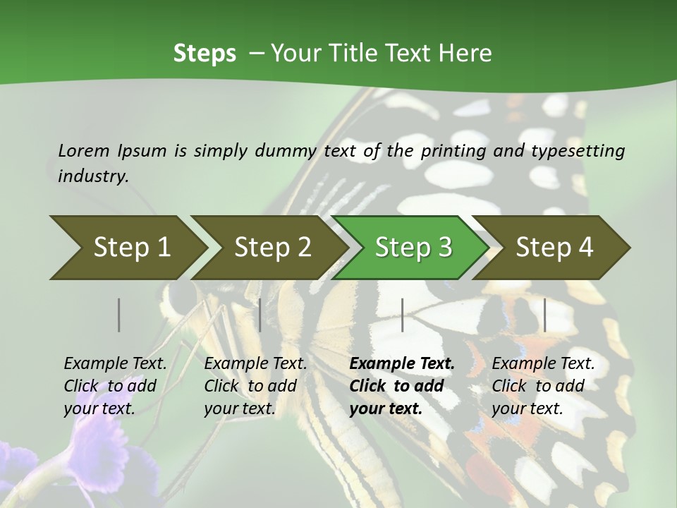 A Butterfly Sitting On Top Of A Purple Flower PowerPoint Template