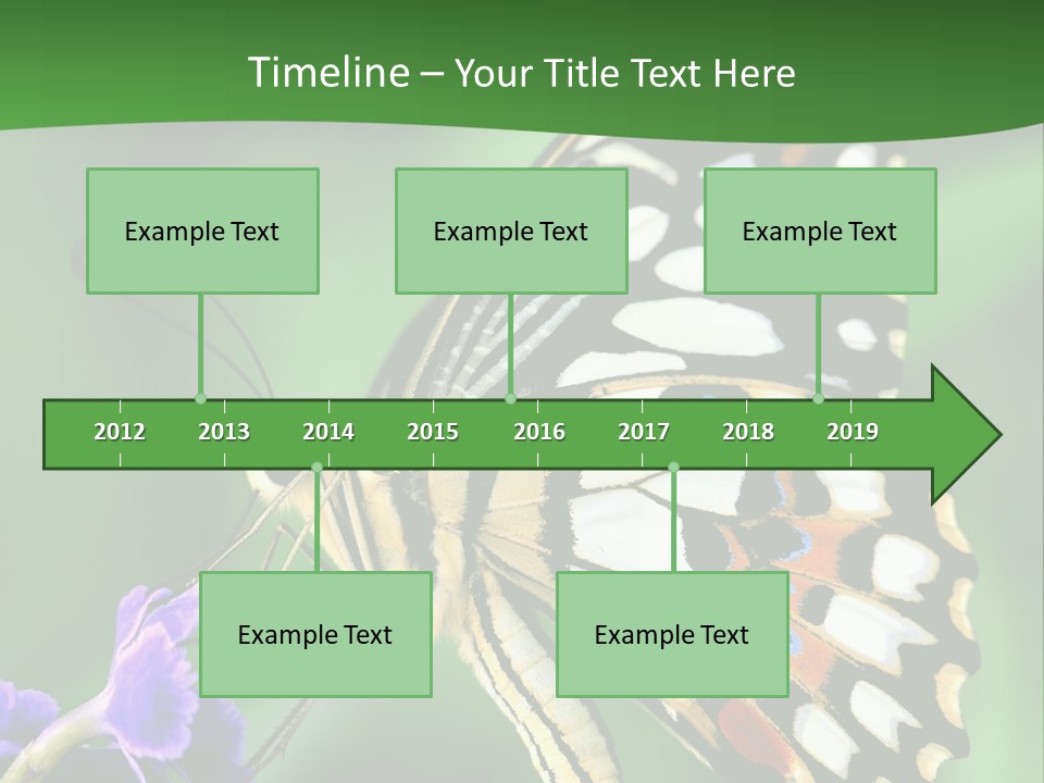 A Butterfly Sitting On Top Of A Purple Flower PowerPoint Template