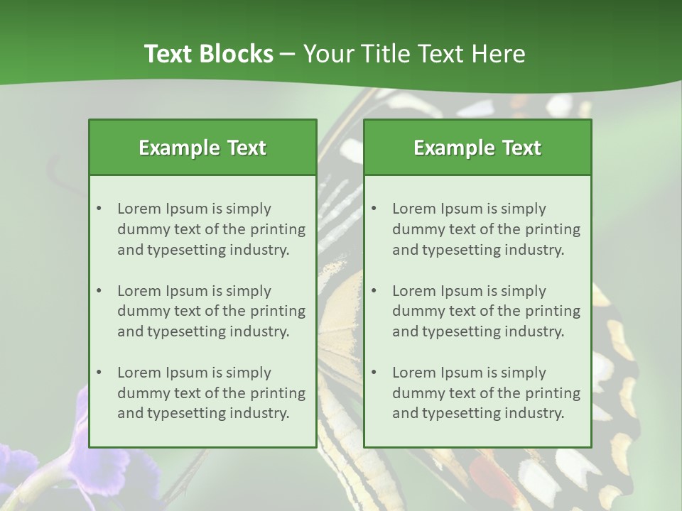 A Butterfly Sitting On Top Of A Purple Flower PowerPoint Template