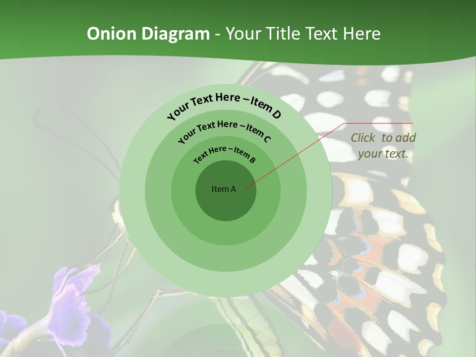 A Butterfly Sitting On Top Of A Purple Flower PowerPoint Template