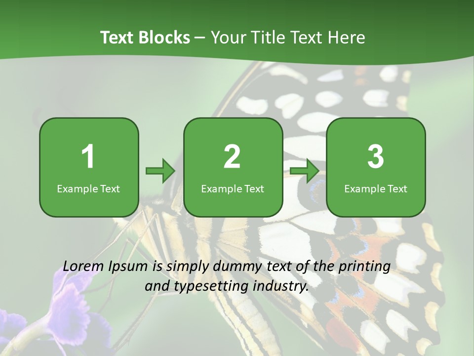 A Butterfly Sitting On Top Of A Purple Flower PowerPoint Template