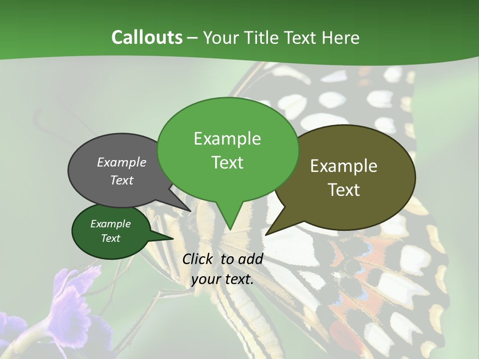 A Butterfly Sitting On Top Of A Purple Flower PowerPoint Template