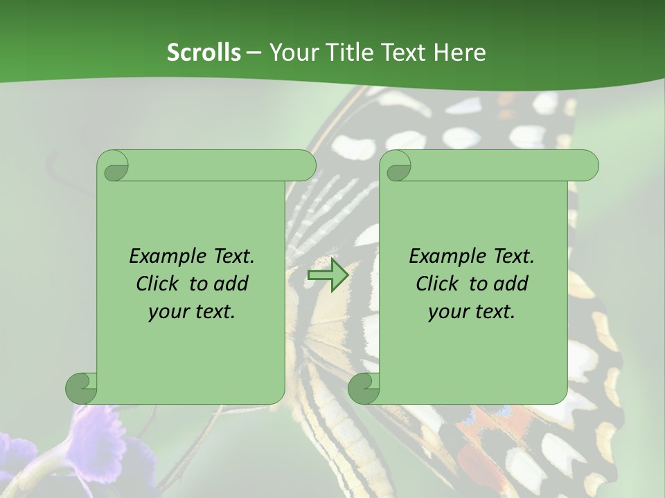 A Butterfly Sitting On Top Of A Purple Flower PowerPoint Template