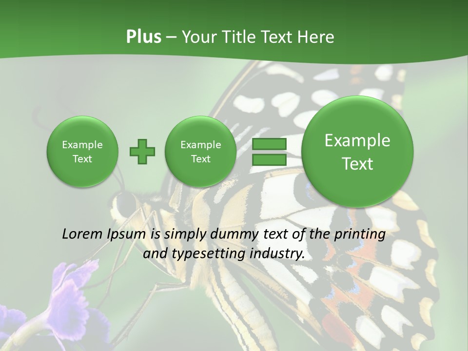 A Butterfly Sitting On Top Of A Purple Flower PowerPoint Template