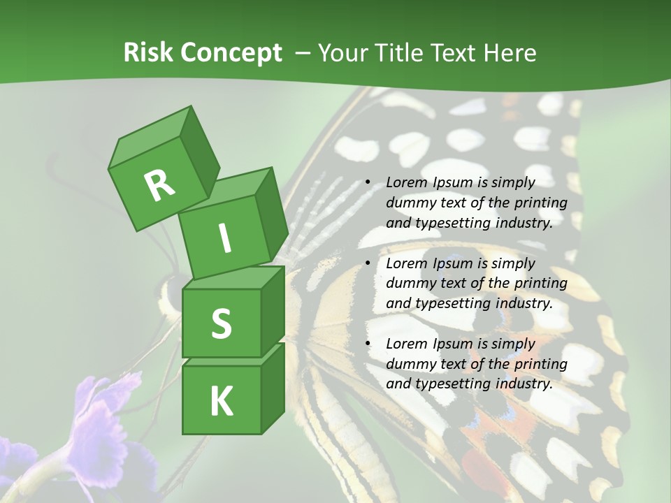 A Butterfly Sitting On Top Of A Purple Flower PowerPoint Template