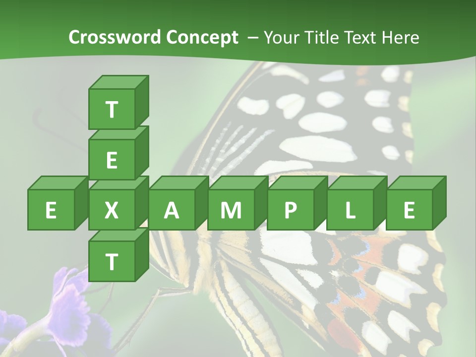 A Butterfly Sitting On Top Of A Purple Flower PowerPoint Template