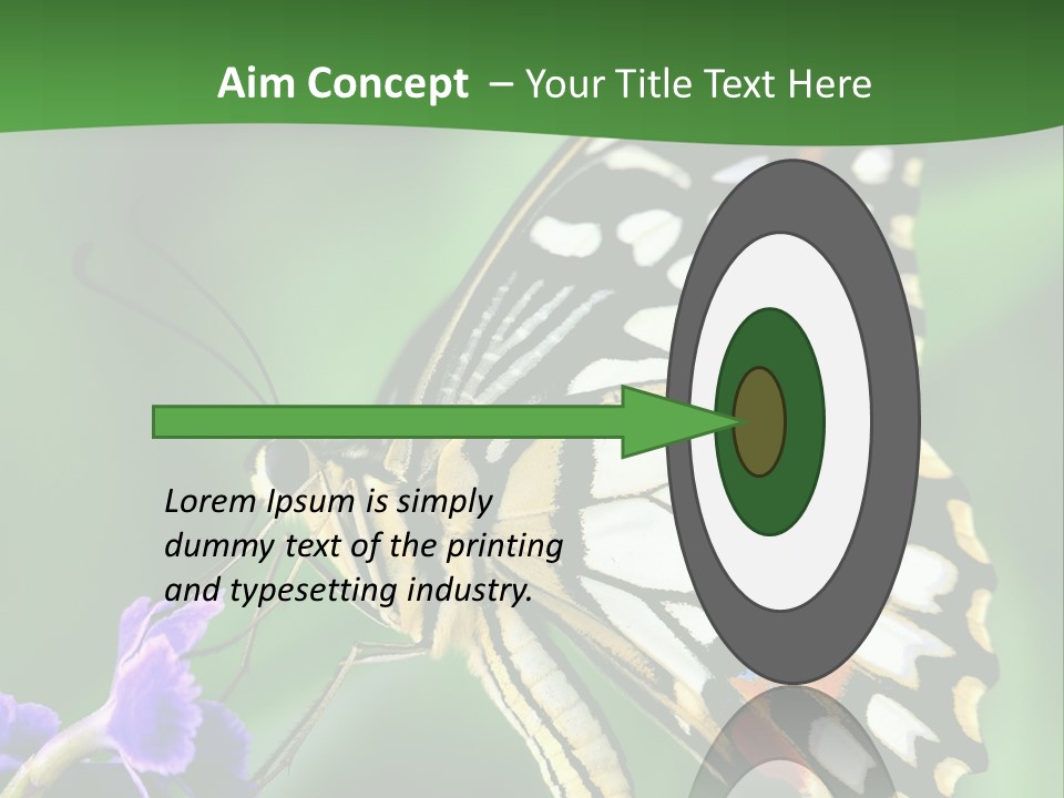 A Butterfly Sitting On Top Of A Purple Flower PowerPoint Template