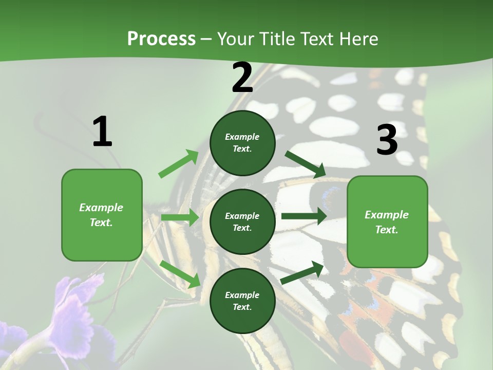 A Butterfly Sitting On Top Of A Purple Flower PowerPoint Template
