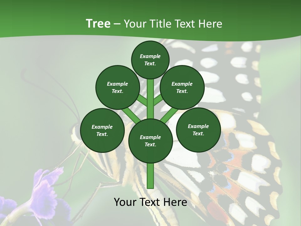 A Butterfly Sitting On Top Of A Purple Flower PowerPoint Template