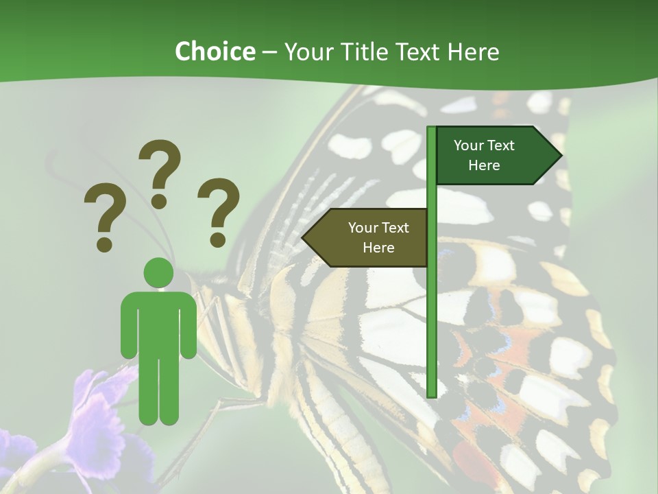 A Butterfly Sitting On Top Of A Purple Flower PowerPoint Template